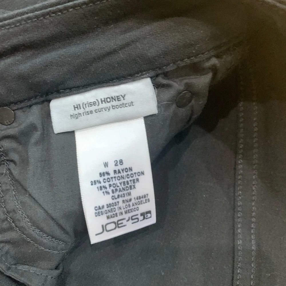 JOE’s THE HI (RISE) HONEY HIGH RISE CURVY BOOTCUT Black Jean Sz 28 - Picture 6 of 7